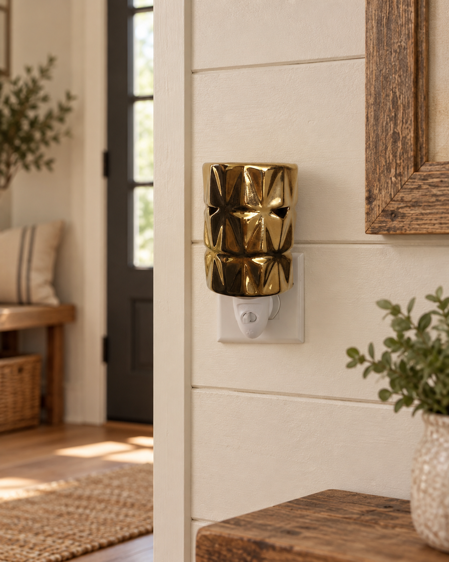 Plug In Warmer - Gold Facets