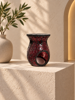 Mosaic Tealight Burners - Red Crackle