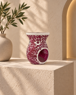 Mosaic Tealight Burners - Pink Crackle