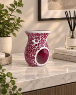 Mosaic Tealight Burners - Pink Crackle